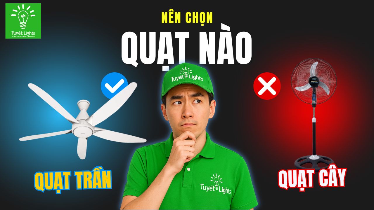 CHỌN QUẠT TRẦN PANASONIC HAY QUẠT CÂY?